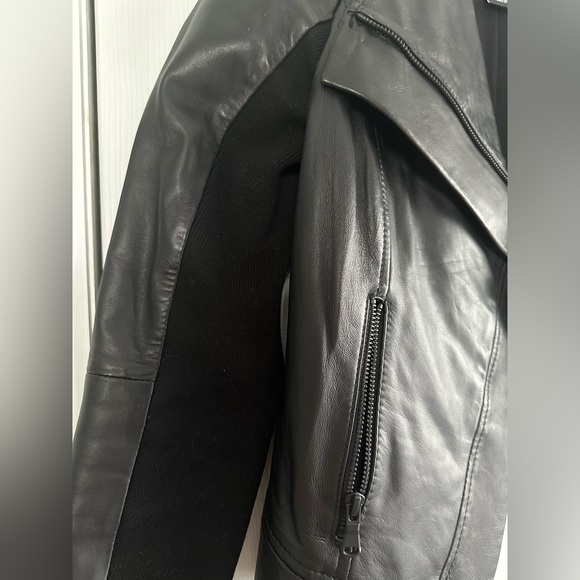 TROUVÉ BLACK LEATHER JACKET - Picture 6 of 7